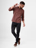 Brown Checked Cotton Shirt