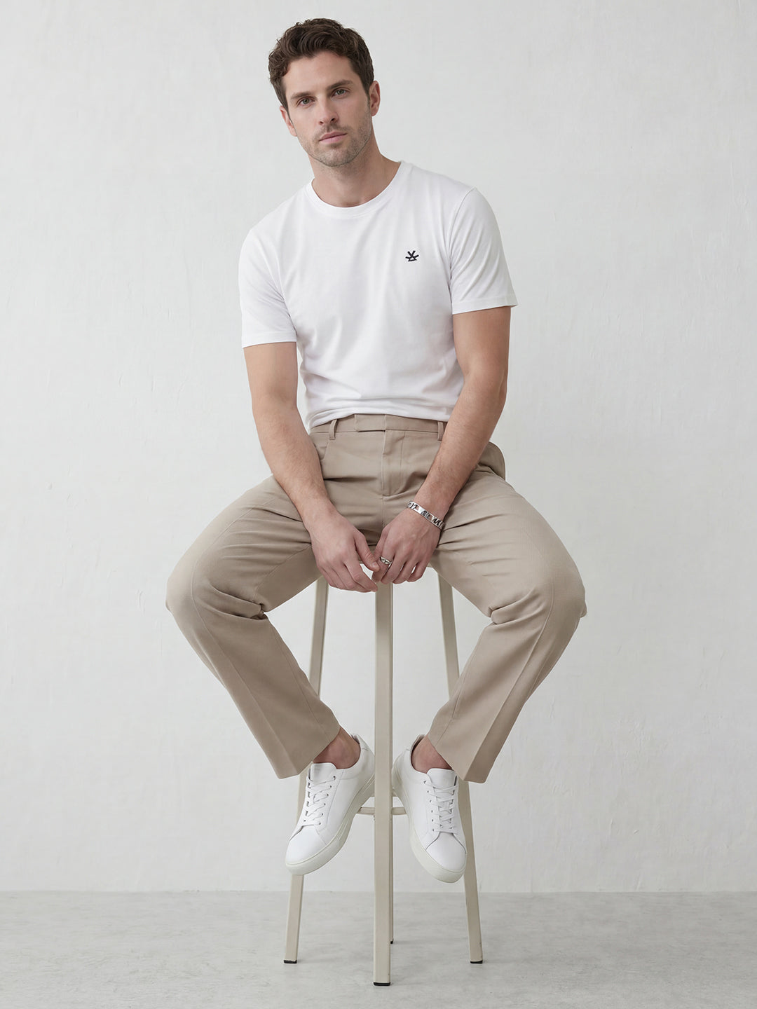 Solid Slim Fit T-Shirt | White