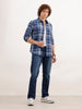 Faded Straight Fit Denim Jeans | Blue