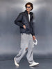 Men’s classic navy high-neck bomber | Navy Blue