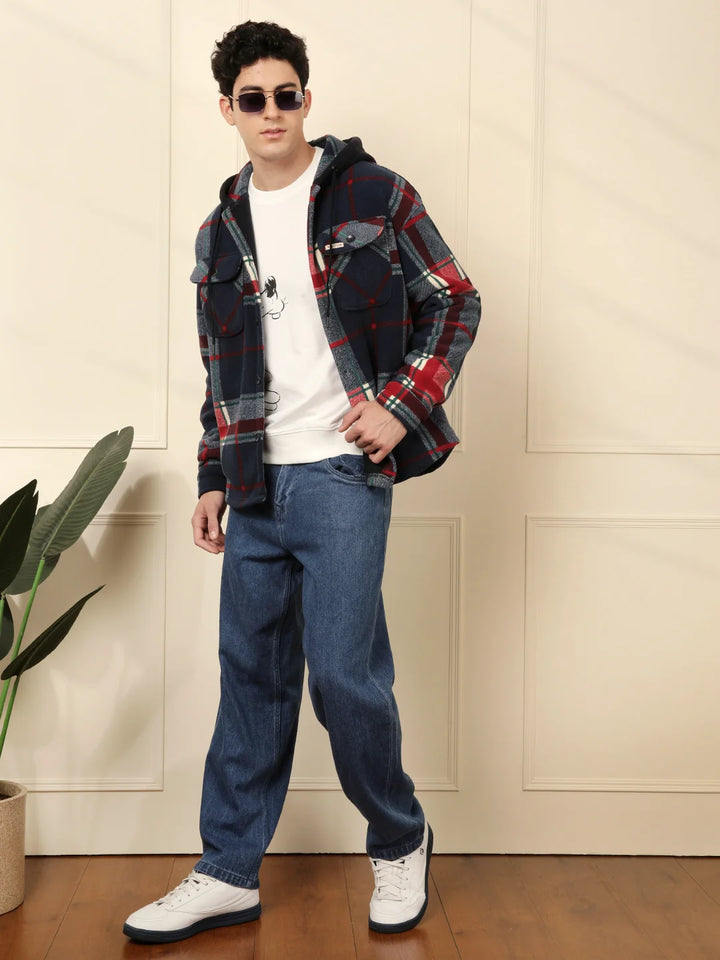 Checkered Relaxed Fit Jacket