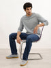 Solid Regular Fit Knitted Sweater | Grey