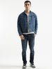 Classic Solid Blue Denim Jacket