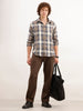 Comfort Fit Full Sleeve Checkered Shirt | Beige