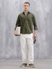 Solid Full Sleeve Regular Fit Shirt | Olive