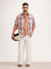 Oversized Fit Checkered Shirt | Pink