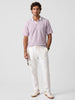 Oversized Fit Contrast Collar Polo T-Shirt | Pink