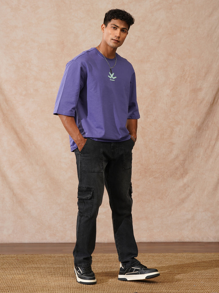 Light Fade Cargo Jeans | Black