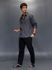 Men's Slim Fit Casual Shirt  |  Dark Grey