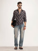 Regular Fit AOP Jacquard Shirt | Grey