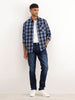 Faded Slim Fit Denim Jeans | Dark Blue