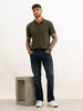 Solid Regular Fit Polo T-Shirt | Olive