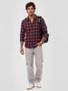 Classic Regular Fit Checkered Shirt | Rust
