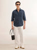 Regular Fit Full Sleeved Striped Shirt | Blue