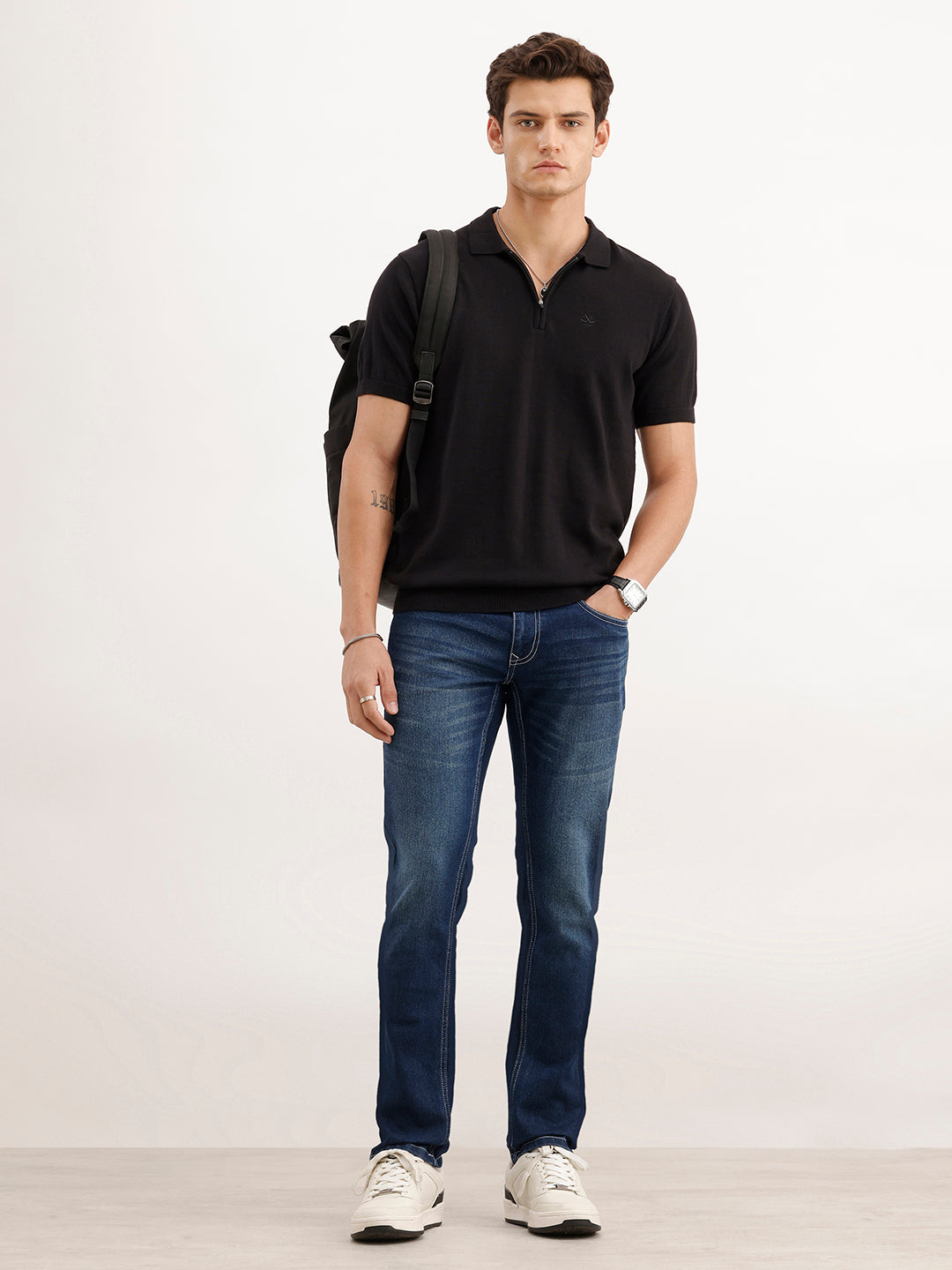 Slim Fit Faded Denim Jeans  | Blue