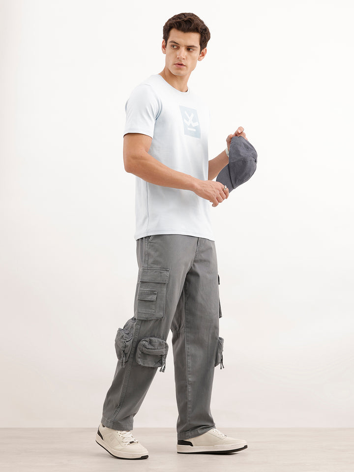 Loose Fit Cargo Trousers  | Dark Grey