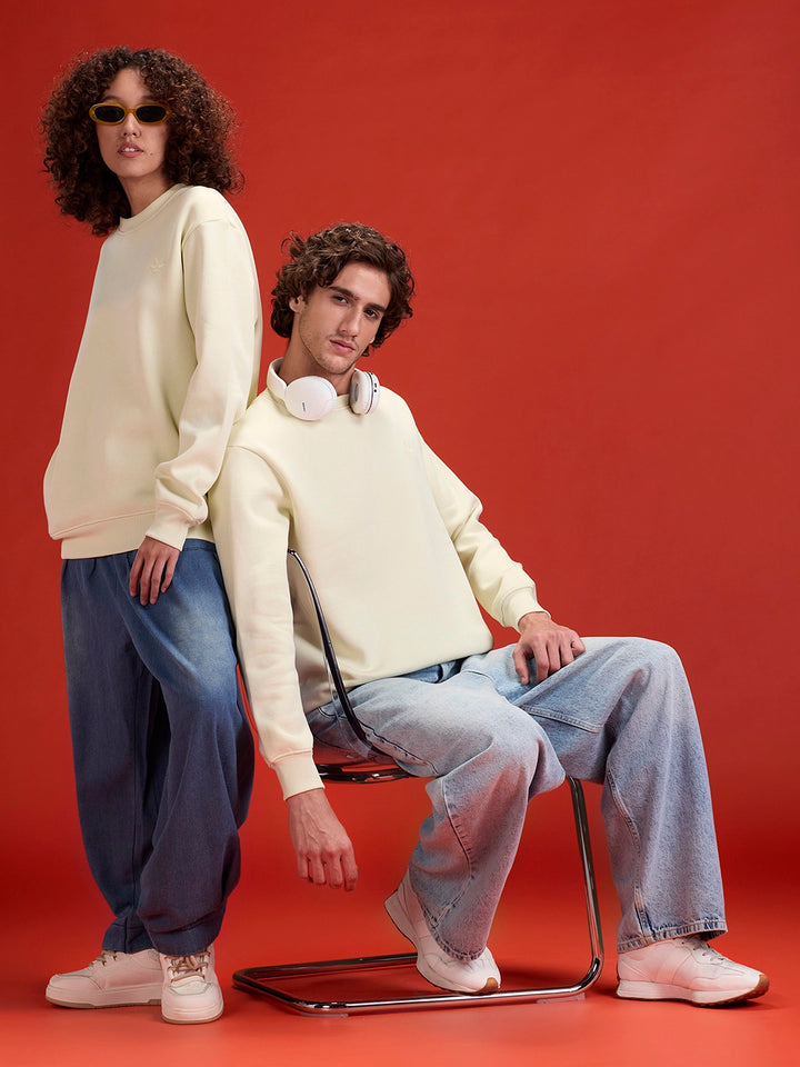 Men's Solid Casual Comfort Fit Sweatshirt | Aloe Wash