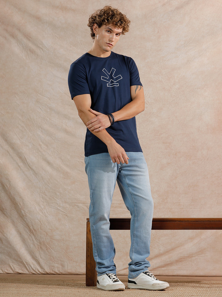 Casual Heavy Fade Slim Fit Jeans | Light Blue