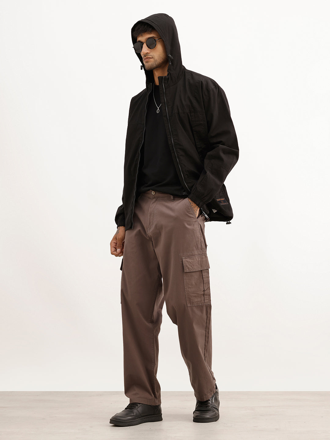Classic Solid Cargo Trouser | Dark Grey