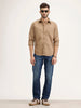 Solid Regular Fit Full Sleeve Shirt | Khaki