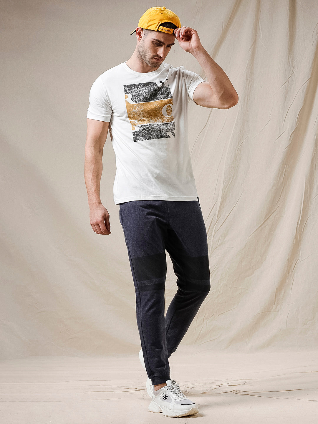 Distressed Print Casual T-Shirt
