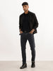 Contrast Stitch Slim Tapered Fit Denim Jeans | Grey