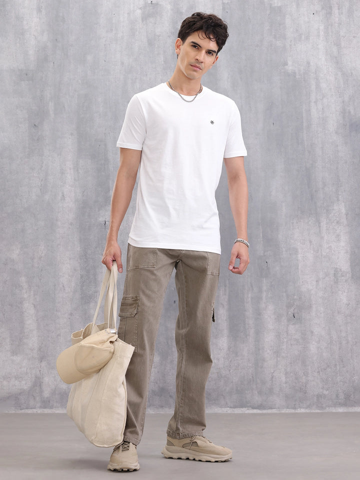 Solid Slim Fit T-Shirt | White