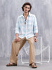 Men’S Boxy Fit Checkered Pattern Shirt | White