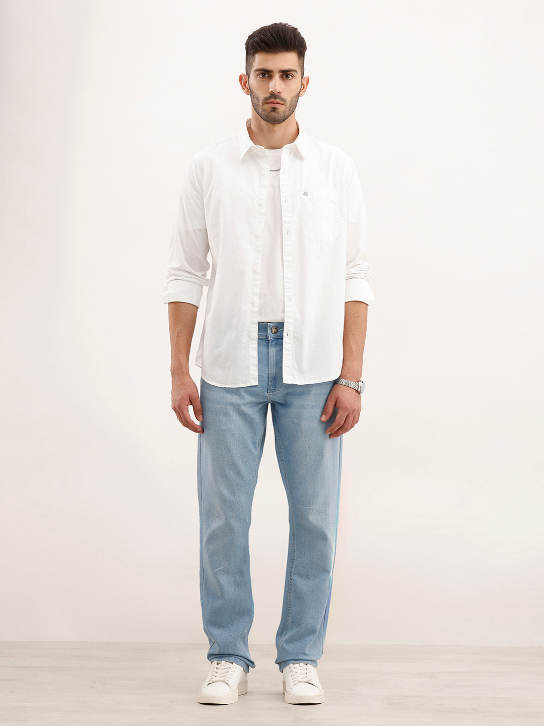 Solid Regular Fit Shirt | White