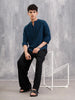 Regular Fit 100% Cotton Solid Shirt | Dark Blue