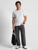 Classic Slim Fit Striped Shirt | Off White | WKTS0444