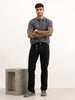 Solid Straight Fit Denim Jeans | Black