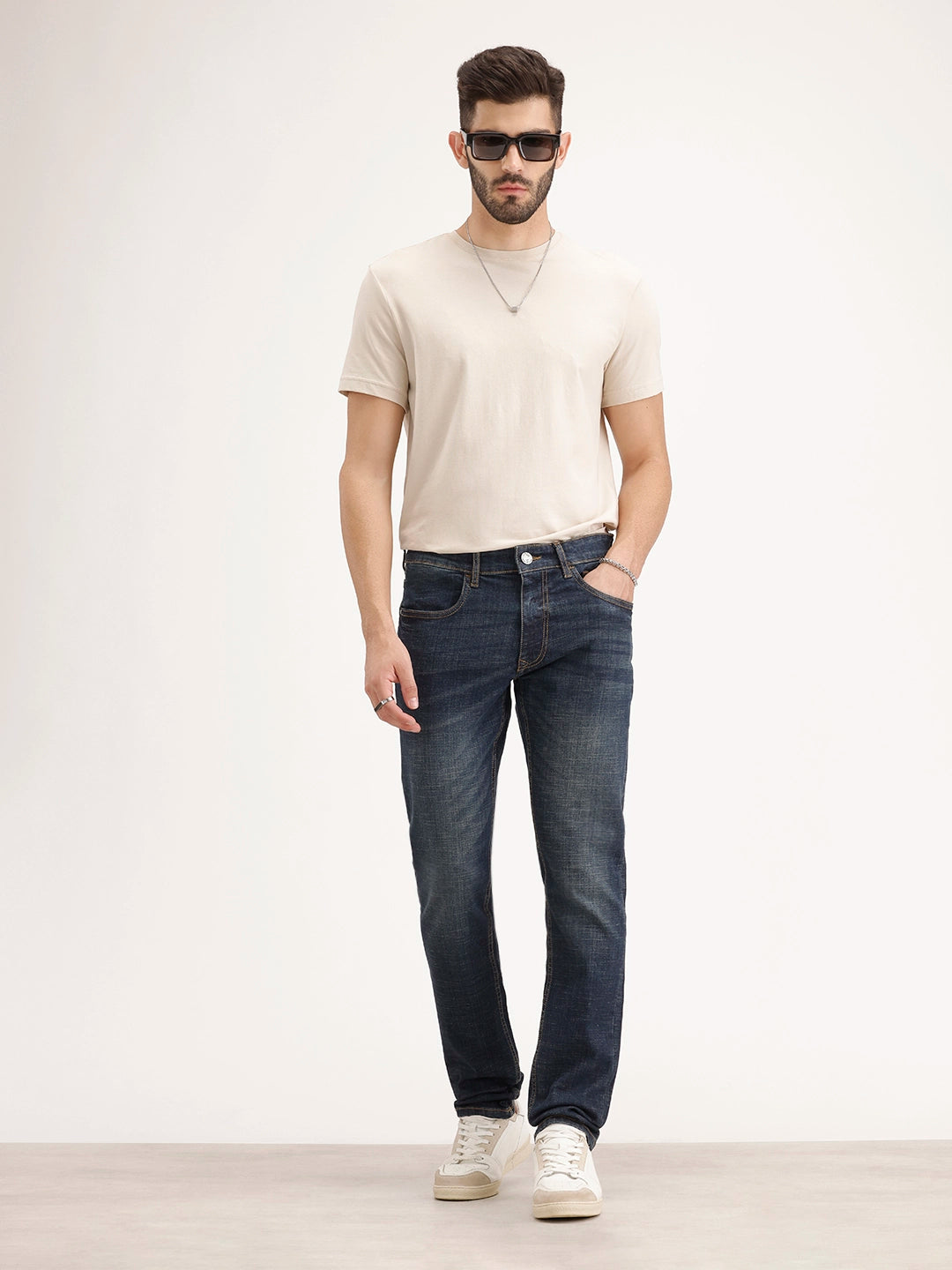 Slim Fit Daded Denim Jeans | Blue