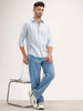 Classic Regular Fit Striped Shirt | Blue