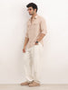 Slim Fit Double Pocket Full Sleeve Shirt | Beige