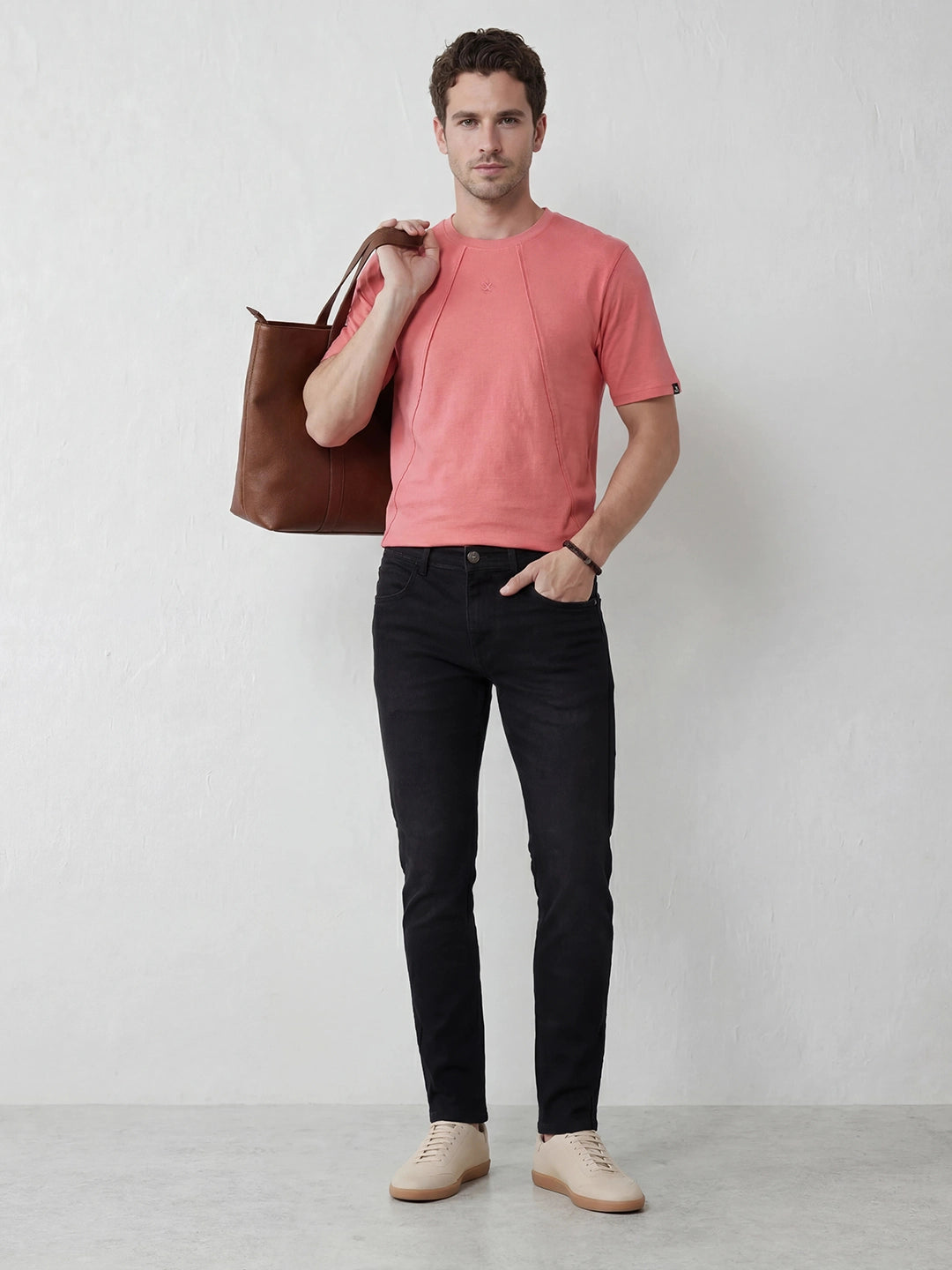 Solid Slim Fit Denim Jeans | Black