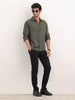 Solid Slim Fit 100% Tencel Shirt | Olive