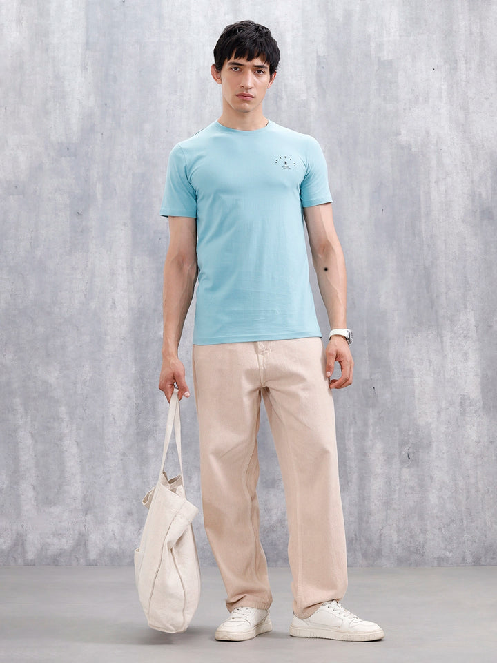 Men's Casual Graphic Printed T-Shirt | Teal