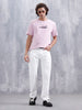 Men’s Casual Regular Fit Graphic T-Shirt | Pink