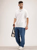 Oversized Patch Detail T-Shirt | White