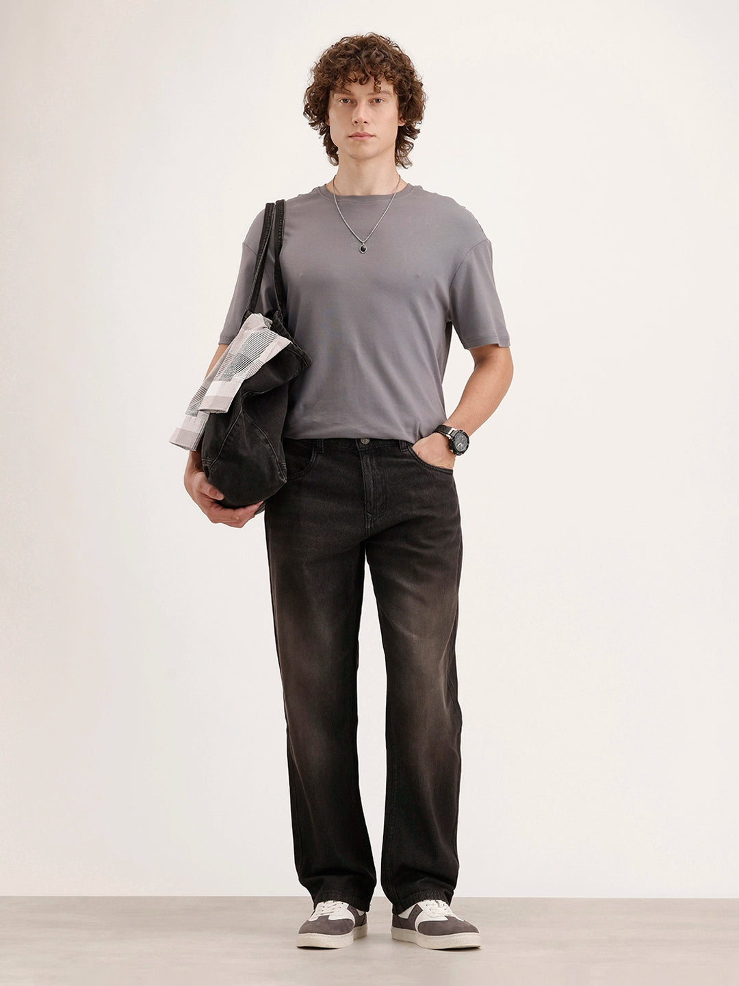 Anti Fit Faded Denim Jeans | Black