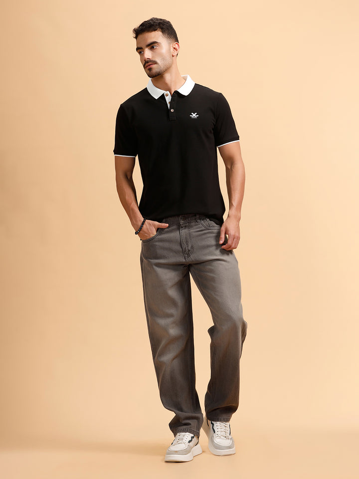 Solid Heavy Fade Anti Fit Jeans | Grey