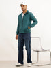 Solid Regular Fit Puffer Jacket | Dark Green