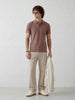 Men's washed slim fit polo tee | Rust