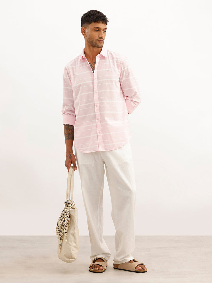 Slim Fit AOP Shirt | Pink