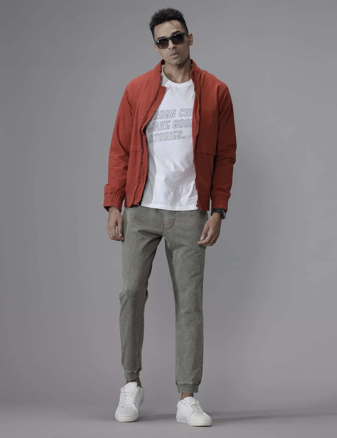 Red Sway High Neck Jacket