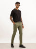 Solid Slim Fit Cotton Trouser | Olive
