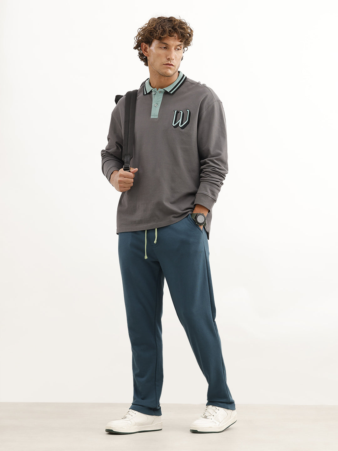Solid Regular Fit Jogger | Teal