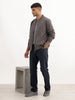 Solid Regular Fit Zipper Jacket | Grey