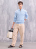 Soft Pastel Blue Cable Knit Half Zipper Pullover | Light Blue